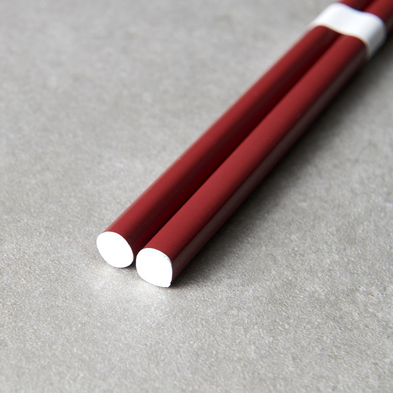 Dark Red & White Lacquered Chopsticks