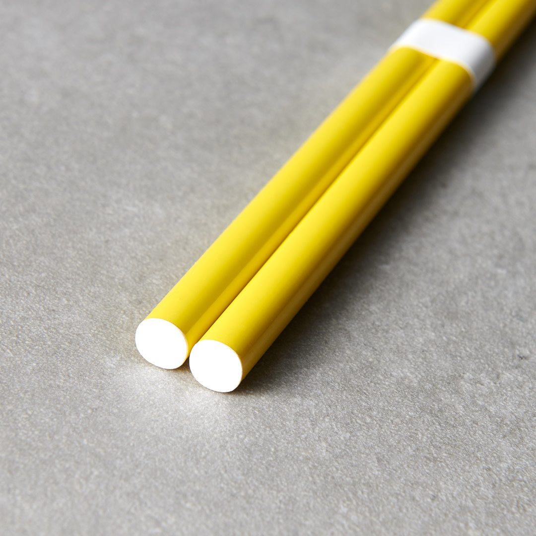 Chopsticks 23 cm / Canary Yellow & White