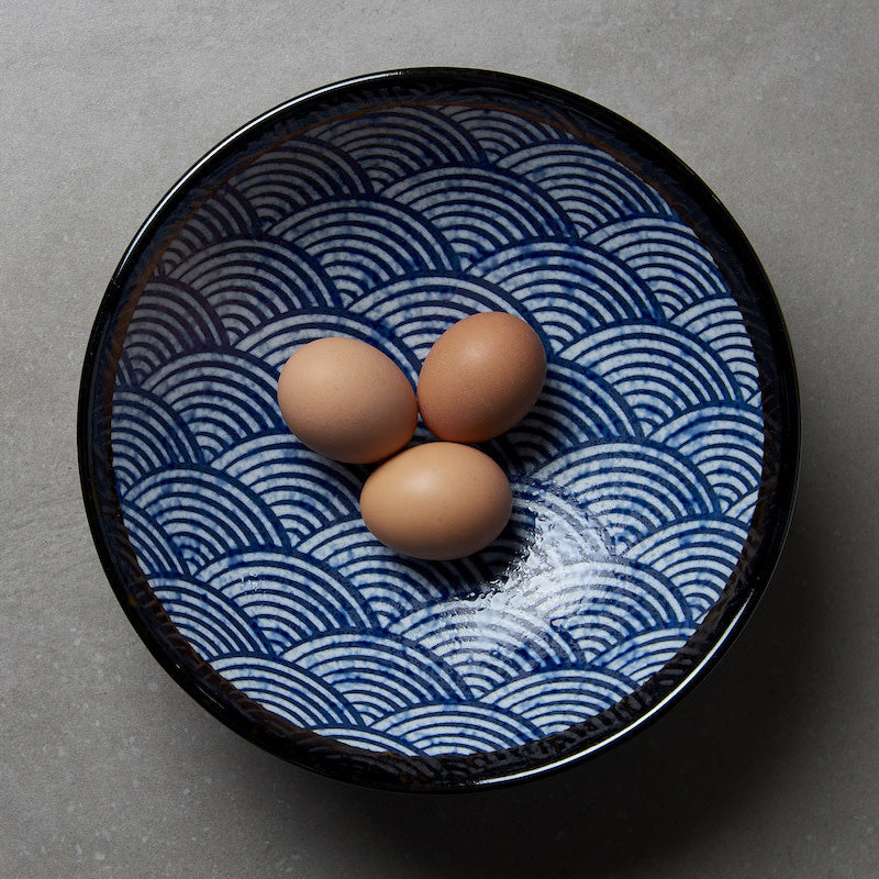 Ramen Bowl, 24 cm, Blue Wave Design