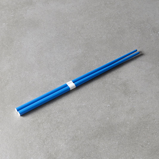 Chopsticks, Lacquered, Royal Blue & White Design