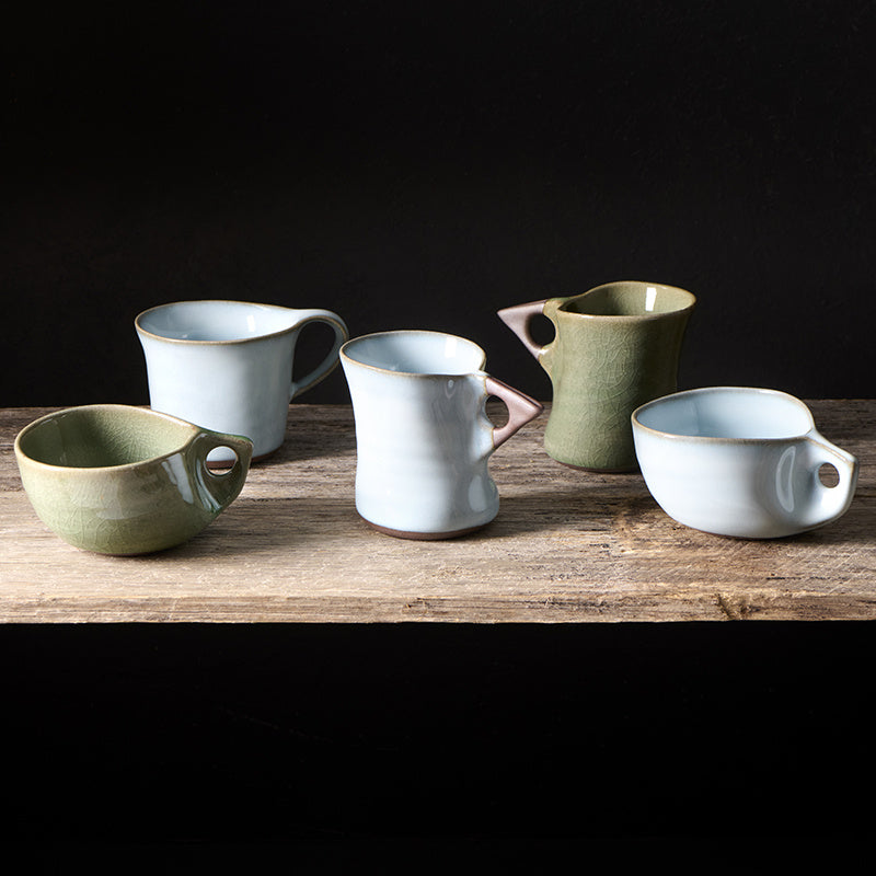 Arc Coffee Cup 8 cm, 140 ml / Green Glaze