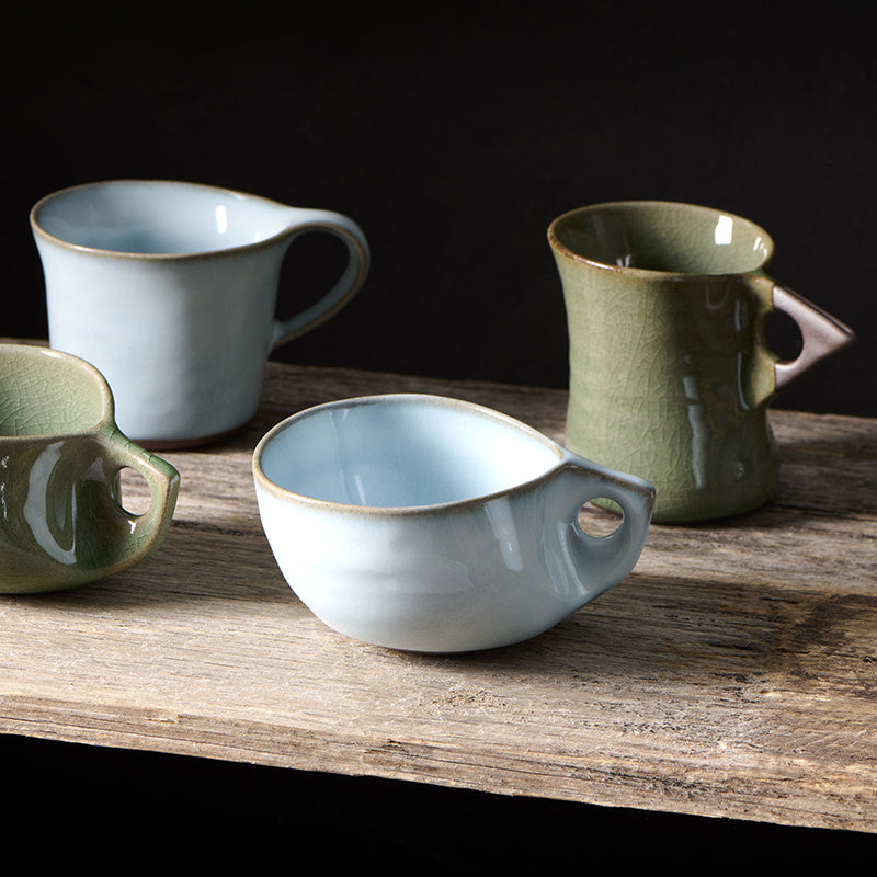 Arc Coffee Cup 8 cm, 140 ml / Green Glaze