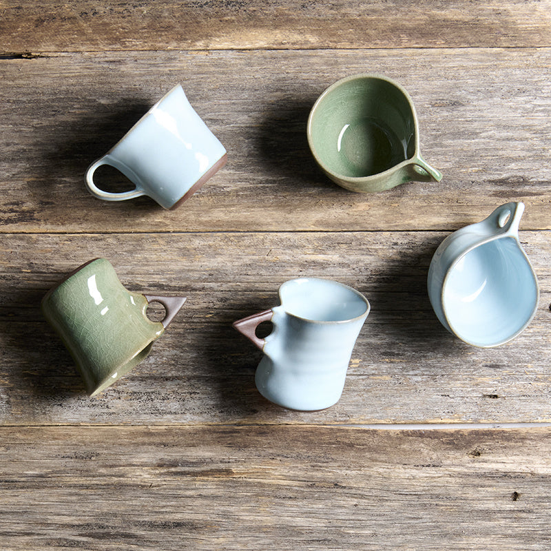 Arc Coffee Cup 8 cm, 140 ml / Green Glaze