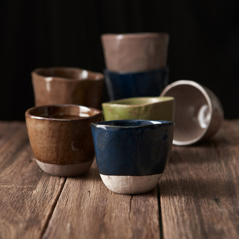 Lopsided Tea-mug 200 ml / Matcha Green Glaze