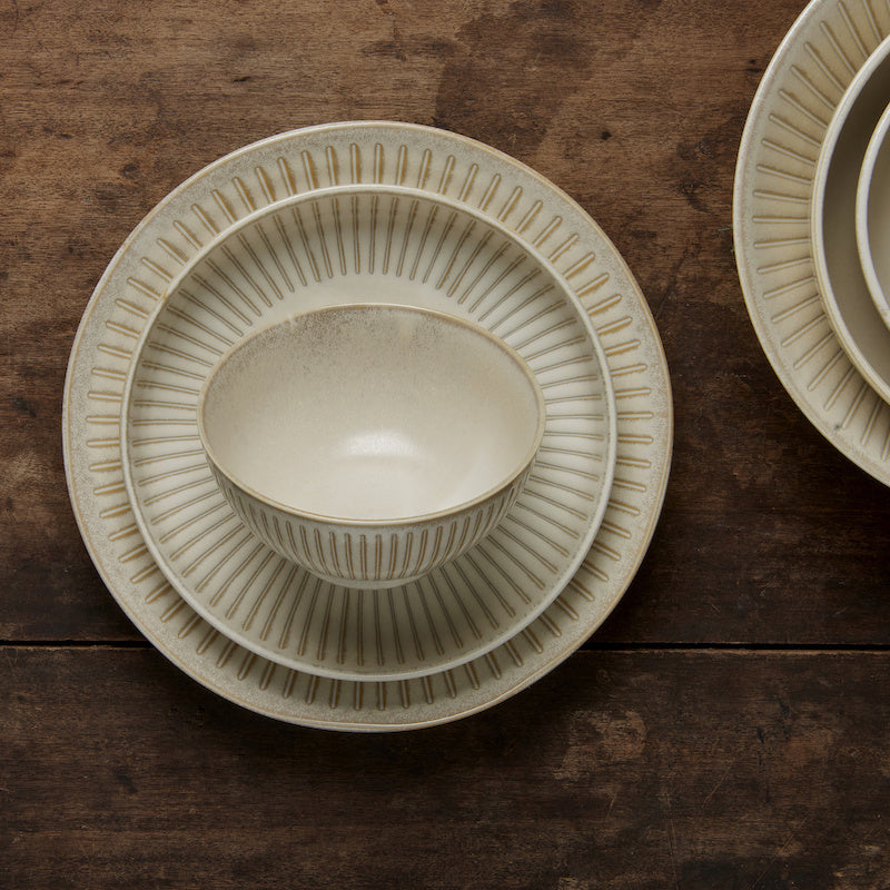 Sauce Dish 9cm Ridged Alabaster Glaze