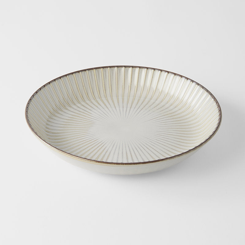 White Sendan Plate, High Rim, 22.5 cm