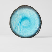 Dinner Plate, 27 cm, Ceramic, Sky Blue Glaze, Irregular Rim