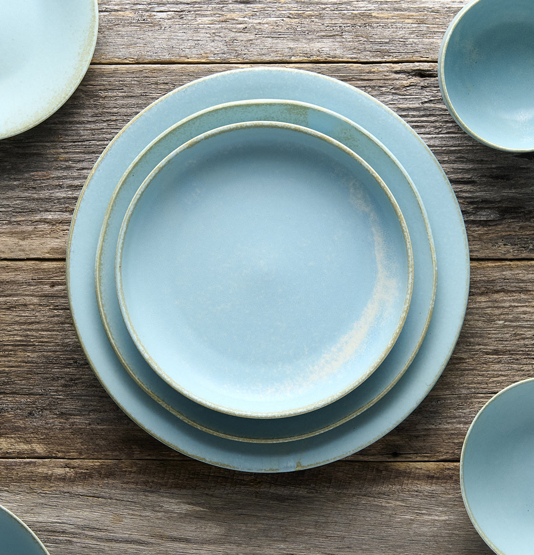 Large Round Bowl 15.5 cm, 800 ml / Soda Blue Glaze