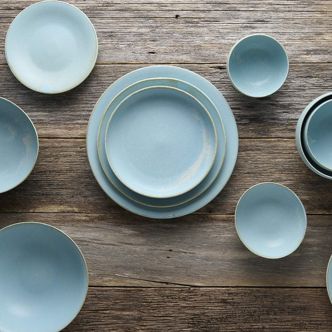 Large Oval Bowl, 20 cm, 600 ml, Soda Blue Glaze