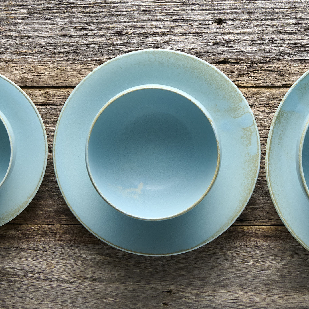 Large Oval Bowl, 20 cm, 600 ml, Soda Blue Glaze