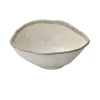 Organic Oval Serving Bowl 24cm / Flax Glaze