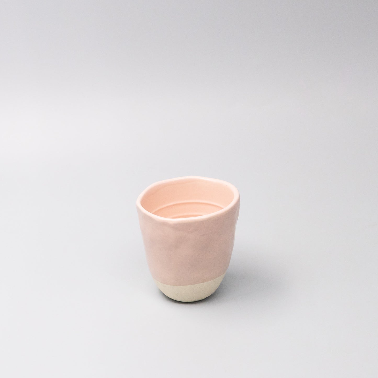 45-degree view of Sakura Bisque Lopsided Mug 275ml