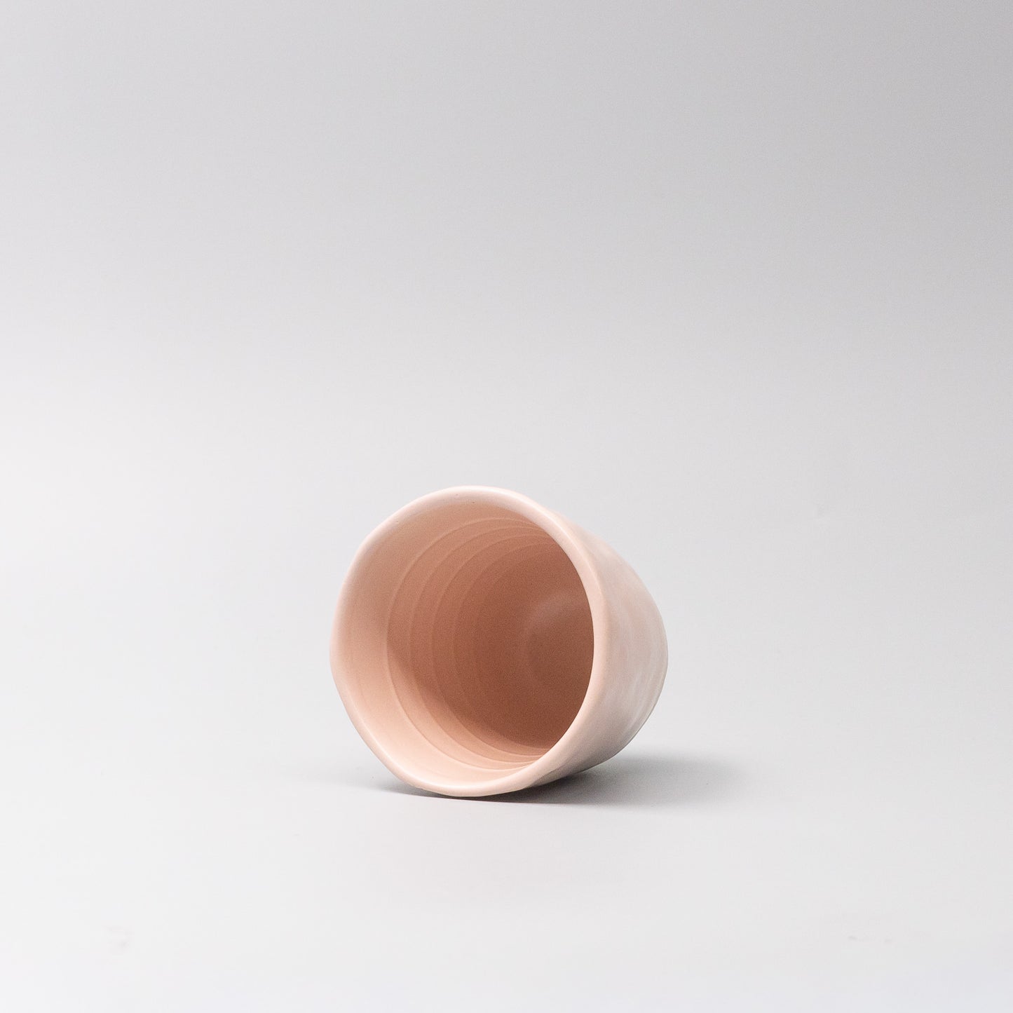 Front view of Sakura Bisque Lopsided Mug 275ml made in Japan