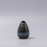 Vase Pinecone 10H Black Wave Design