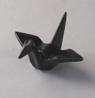 Origami Crane Chopstick Rest / Black