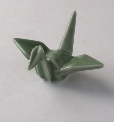 Origami Crane Chopstick Rest / Green