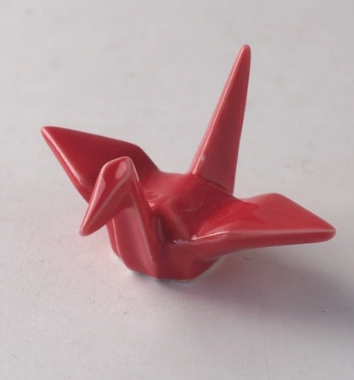 Origami Crane Chopstick Rest / Red