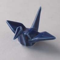 Origami Crane Chopstick Rest / Indigo Blue