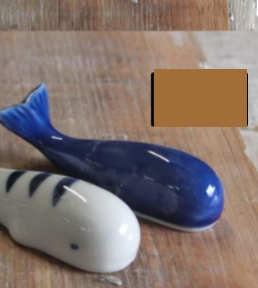 Whale Chopstick Rest / Indigo Blue