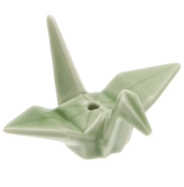 Origami Crane Incense Holder / Green