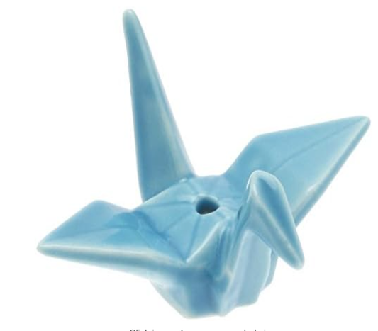 Origami Crane Incense Holder / Light Blue