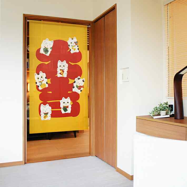 Noren Door Curtain 150cm Maneki Neko Fortune
