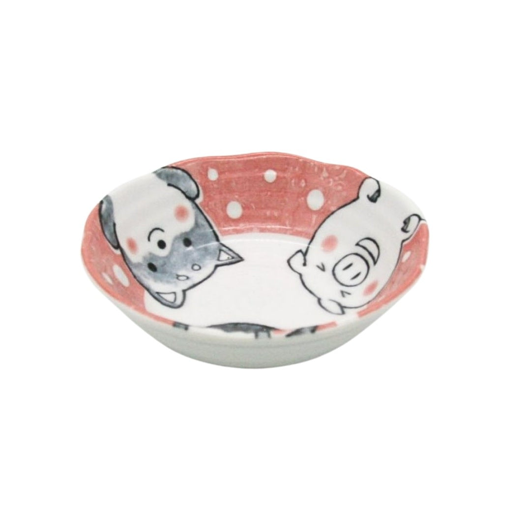 Kids Shallow Bowl 180 ml / Kawaii Pink Glaze / 14 cm