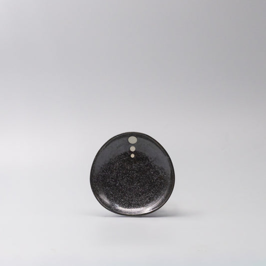 Front view of White Dot Design Organic Saucer 12cm made in Japan