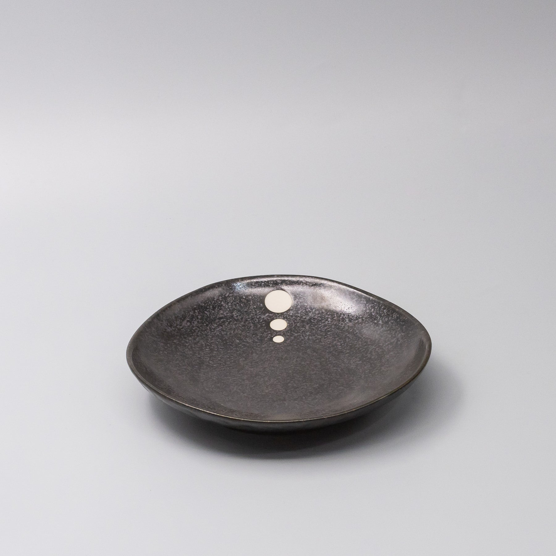 45-degree view of White Dot Design Organic Side Plate 19cm