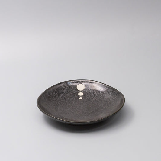 45-degree view of White Dot Design Organic Side Plate 19cm